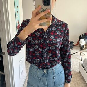 Brooks brothers floral blouse